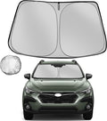 Fonowka Windshield Sun Shade for 2018-2023 Sub-aru Crosstrek Foldable Sun Sunshade for Car Front Window Blocks UV Rays and Heat Automotive Interior Protector Custom Fit Accessories