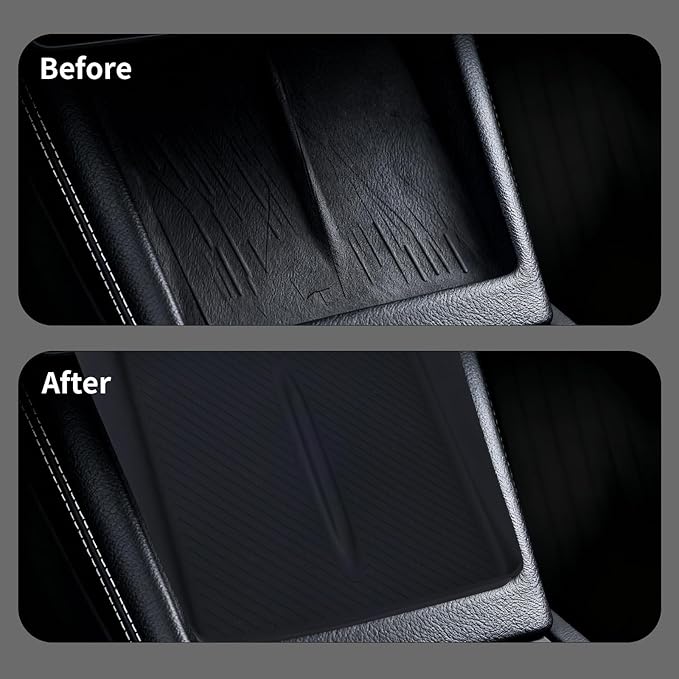 Center Console Wireless Pad, Upgrade Silicone Mat Non-Slip Design Charging Protector Black Center Console Accessories for Car Model 2025 New Version Juniper Y