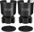 Upgraded Car Cup Holder Expander Adapter with Offset Adjustable Base, Compatible with Yeti 14/24/36/46oz Ramblers, Hydro Flasks 32/40oz, Other Large Bottles Mugs in 3.5"-4.0", 2 Pack