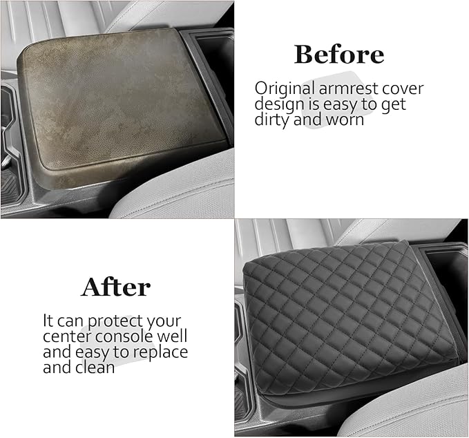 SKTU 2024 2025 2026 Tacoma Center Console Cover for 2024 2025 2026 Toyota Tacoma Armrest Cover Toyota Tacoma 2024 2025 2026 Accessories Center Console Soft Cushion with Pockets