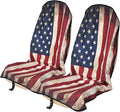 nbnhxnff Sweat Towel Car Seat Cover Protector Front Seats for Gym Workout, Running, Swimming, Beach and Hiking, Waterproof Universal Seat Cover for Car, Trucks, Van&SUV(American Flag, 2pcs Front Seat)