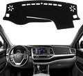 KEYOOG Dashboard Cover Dash Mat Fit for to-yota Highlander 2019-2014 (Without HUD Models),Car Dash Board Mat Anti-Glare Carpet,Non-Slip Pad Sunshield Protector (Black)