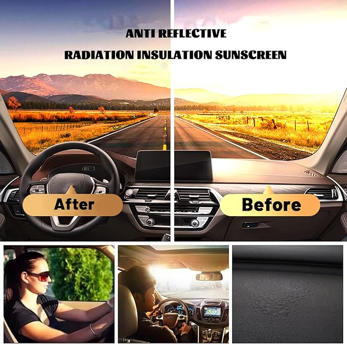 Dashboard Dash Board Cover Mat Pad Carpet Non-Slip Custom Compatible with Kia Soul 2014-2019 Protector Sun Shield