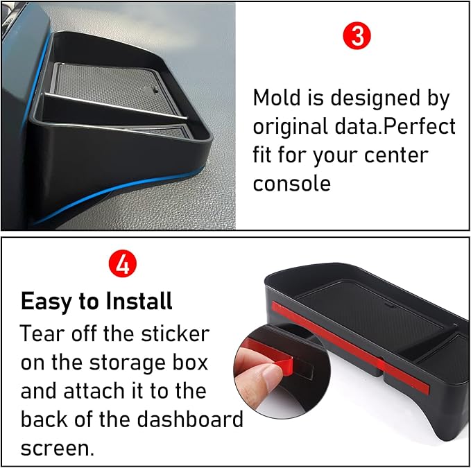 Jaronx Compatible with Toyota RAV4 Dash Organizer 2025 2024 2023 2022 2021 2020, 8" Screen Dashboard Organizer Tray for Toyota RAV4 Accessories