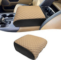 KBH Center Console Armrest Cover for 2021-2026 Ford F150, PU Leather, Middle Console Lid Protector, Arm Rest Cushion Thick Pad, Baja Tan (Fits Bucket Seat Console Only)