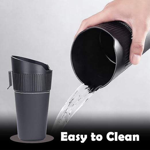 LoopTime Leakproof Car Trash Can,Mini Car Trash Bin for SUV and Truck,Small Cars Garbage Can,Waterproof Automotive TrashCan for Vehicle,Home,Office,Multipurpose,Easy to Clean (Black Hook)