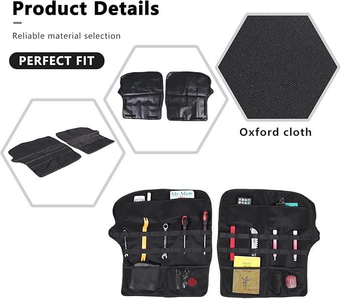 Car Trunk Storage Bag Storage Pockets Compatible with Fiat 500/500 Abarth 2016-2024 Car Trunk Backseat Panel Hanging Organizer Oxford Cloth Storage Bag (Rear seat panel storage bag（07-15）)