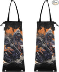 ALAZA Hanging Car Trash Bags Garbage Bag Trash Can for Back Seat Small Motorcycle Race 2 Washable Storage Bag Retractable 2 Pack