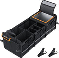 HEYTRIP Large Trunk Organizer With Built-in Leakproof Cooler Bag, 2 Tie-Down Straps, 4 Removable Dividers, Foldable Cover, Built with 2mm PE Board