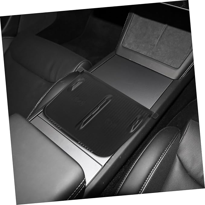 IMIKEYA Center Console Wireless Charger Mat Slip Silicone Pad for Model y Quick Installation Compatible Induction Charging Elegant Design for Car Accessories