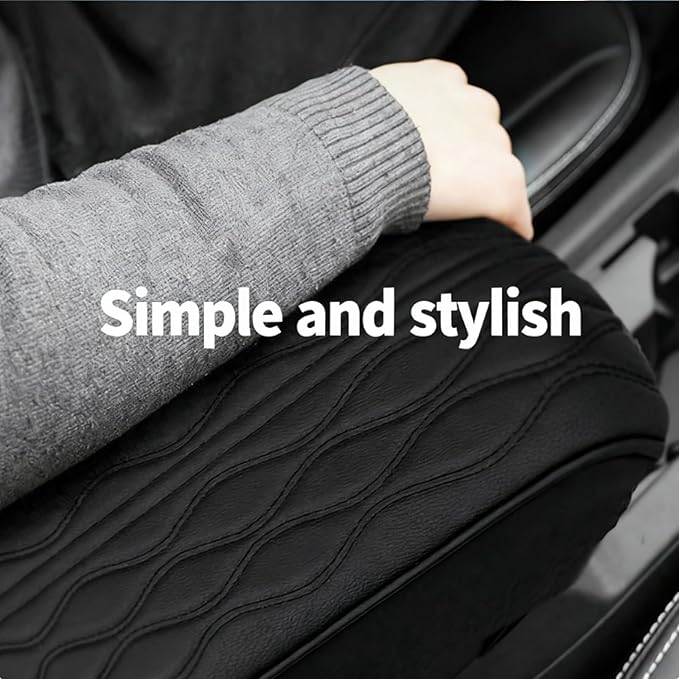 Universal Style Memory Cotton Car Armrest Box Pad, 2026 New Leather Car Armrest Box Pad Waterproof Auto Center Console Pad Universal Arm Rest Cushion Pads for SUV/Truck/Vehicle (Beige)