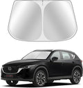 Toluoma Custom Fit Windshield Sun Shade for Mazda CX5 2017-2025 - Full Coverage, 210T Reflective Fabric, Double-Layer Design - Blocks 99% UV Rays, Keeps Car Cool, Easy to Install and Store