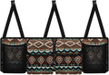 Tribal Aztec Print Car Trunk Organizer and Storage, Backseat Hanging Organizer for SUV, Truck, Waterproof Cargo Storage Bag with 4 Pockets, Car Interior Accessories
