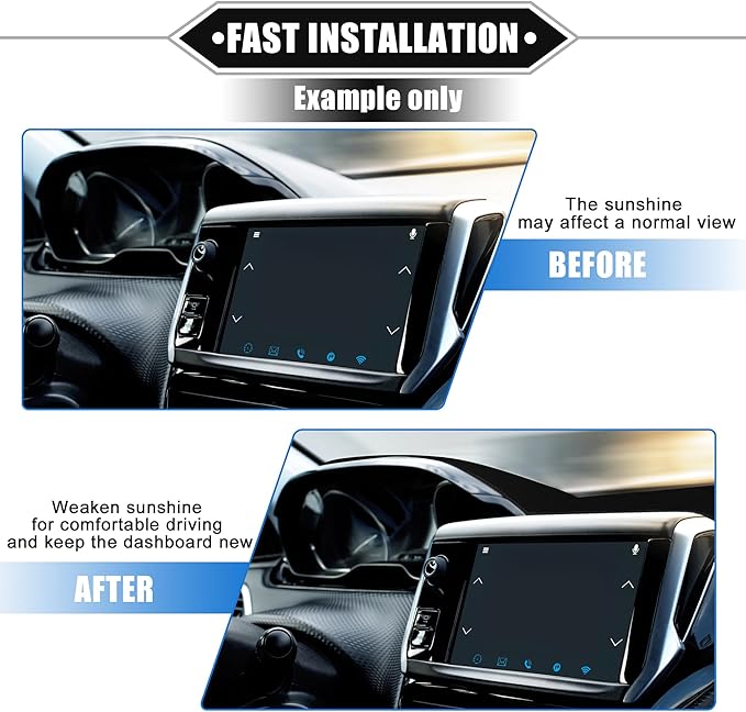 Car Dashboard Cover Mat Compatible for Buick LaCrosse 05-08, Protective Polyester Black Center Console Interior Trim Dash Board Mat