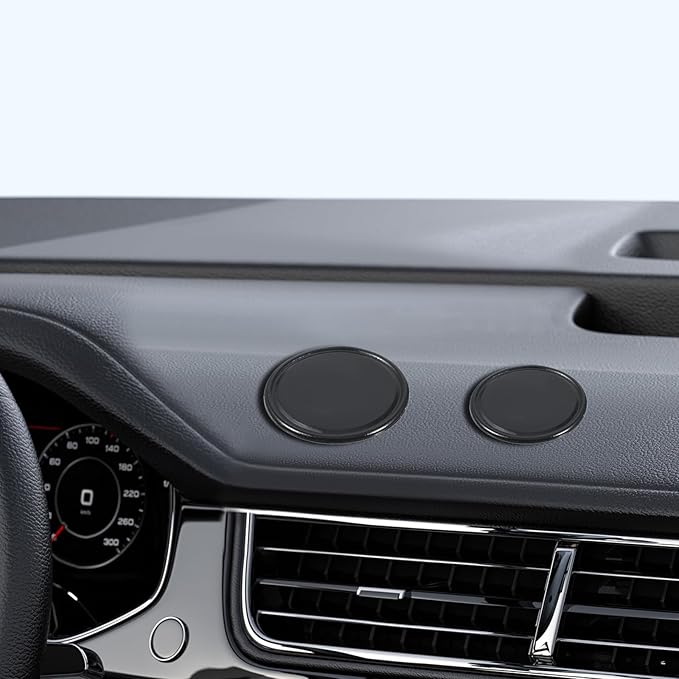 8 Pcs Sticky Gel Pads Reusable Silicone Non Slip Gel Pads Multi Function Removable Dashboard Mat Non Slip Sticky Mat for Car Dashboard Phone, Glass, Mirrors, Keys (White and Black)
