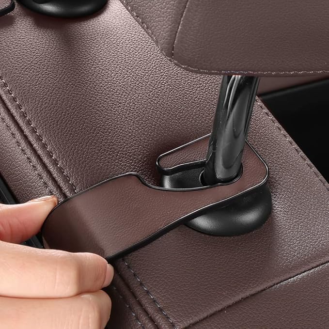 HAOTULE New car headrest Rear seat Multifunctional Storage Box, partition Design, with Cup Holder, Tissue Box, headrest Hook, Suitable for Children and Adults, car Travel Accessories（Coffee Color）