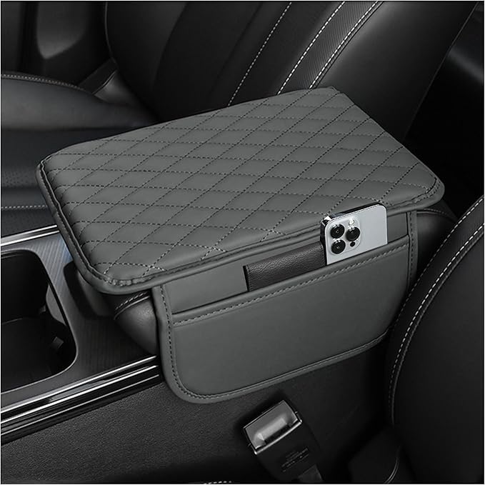 Car Center Console Cover for Hummer H2 2003-2009, Car Armrest Cover Cushion Arm Rest Cover Auto Interior Arm Rest Seat Box Pad Accessories,Grey