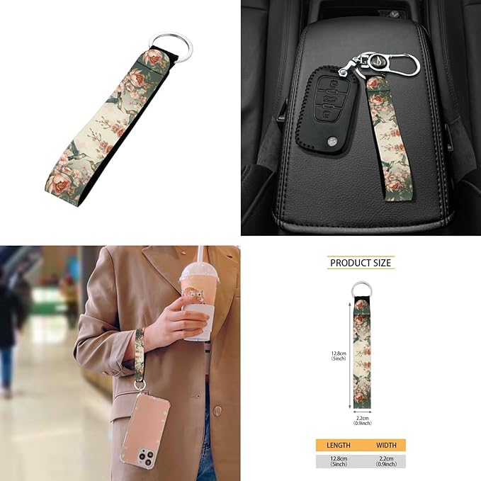Hummingbird Flower Printed Car Accessories Sets for Women, Universal Front and Rear Split Bench Seat Covers for Cars with Matching Steering Wheel Cover Trash Can Air Vent Storage Bag Coaster