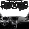 KEYOOG Dashboard Cover Dash Mat Fit for Hy-undai 2018-2013 Santa Fe,Santa Fe Sport (Without HUD Models),Car Dash Board Mat Anti-Glare Carpet,Non-Slip Pad Sunshield Protector (Flannel)