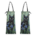 ALAZA Hanging Car Trash Bags Garbage Bag Trash Can for Back Seat Small Black Cat Iris Washable Storage Bag Retractable 2 Pack