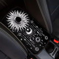 Dreaweet Moon Print Car Center Console Cover Black Armrest Cover for Car SUV Truck Console Covers Soft Comfy Car Arm Rest Cover Pad