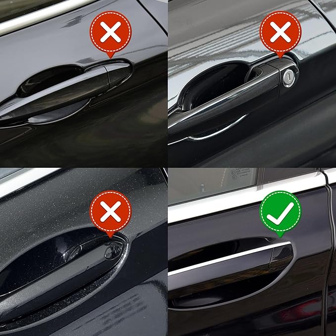 Goholy Car Door Handle Cover Cap Compatible with BMW 7 Series G11 G12 730 740 750 760 2015-2022 51217474681 Door Key Cover Door Handle Accessories Lock Cap Unpainted Front Left