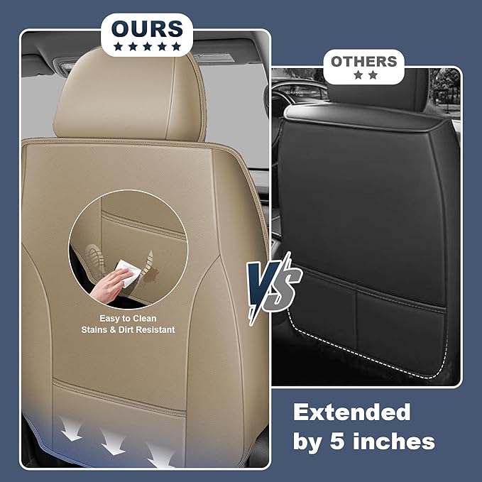 DISUTOGO Seat Covers Fit for Rogue Sp 2009-2024 2026 Seat Covers Full Set Car Seat Covers Faux Leather Breathable Waterproof Car Seat Protector (5 Seats, Beige)