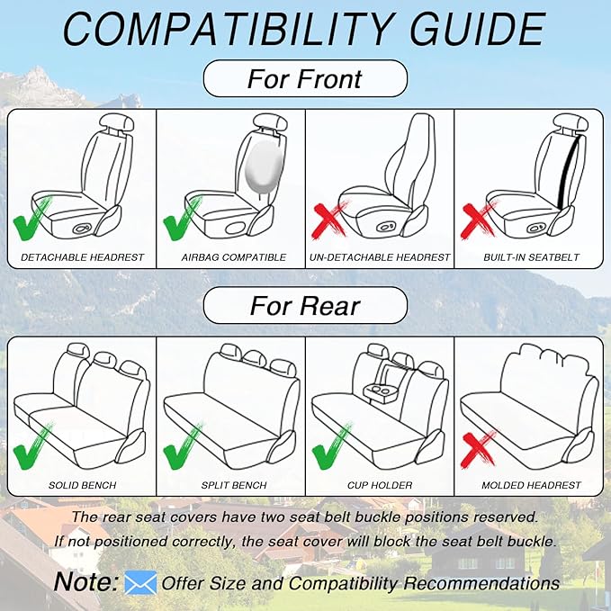 BYXN Car Seat Covers for Jeep Wrangler 2000-2026,Breathable Nappa Leather Car Seat Protector,Front Seat Covers Automotive Seat Cushion with Airbag Compatible(Front Seats,Beige-Brown)