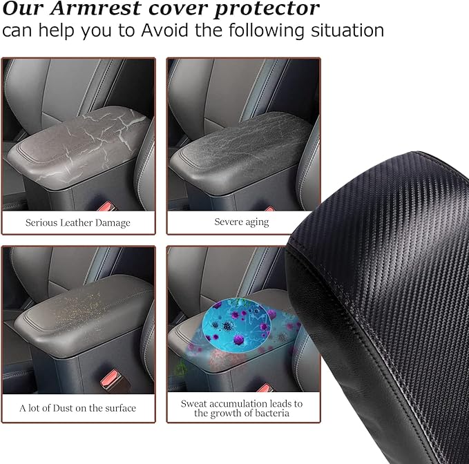 SKTU for 2022 2023 2024 2025 2026 Ford Maverick Center Console Cover 2024 2025 2026 Maverick Armrest Cover Seat Box Cover Maverick 2023 2024 2025 2026 Accessories Console Cover (Black)