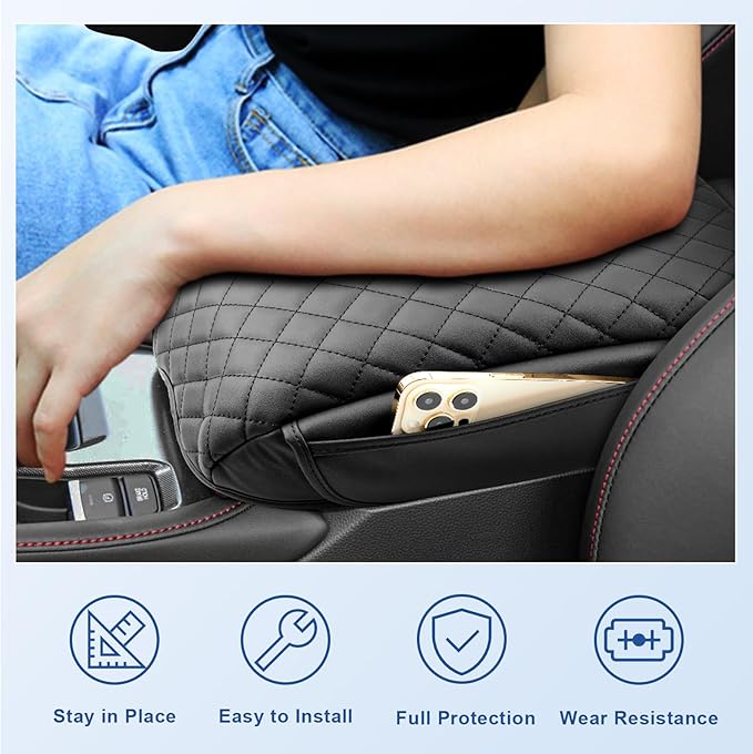 CDEFG 2023 2024 2025 2026 Accord Center Console Cover, for 2023-2026 Honda Accord Hybrid Accessories Armrest Cover Center Console Pad Arm Rest Cushion Central Consola Cover