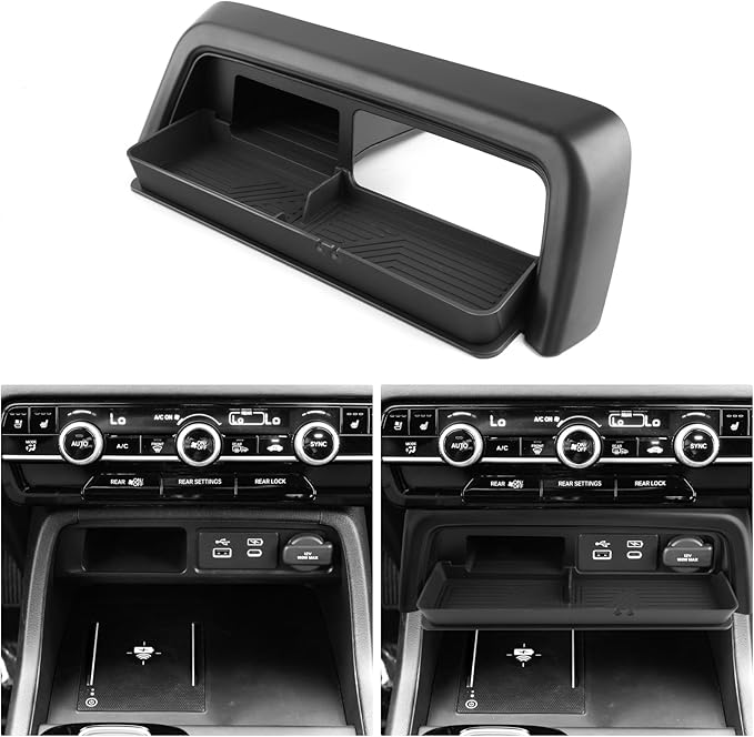 WEIPIN for 2023-2026 Honda Pilot/2026 Honda Passport Center Console Organizer Tray TPE Materials - Increase Storage Space & High Side Blocking OEM Design
