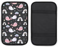 PPIKTC Center Console Cover Narwhals, Waterproof Armrest Pad Cover for Car SUV, Universal Vehicle Accessory