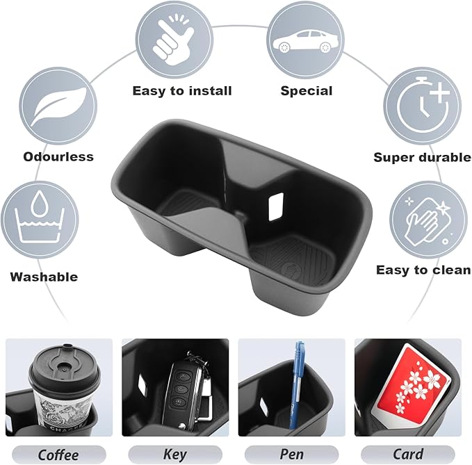 SKTU for 2024 2025 Kia Telluride Cup Holder for 2024 2025 Kia Telluride Central Control Cup Holder Kia Telluride 2024 2025 Accessories Rubber Cup Pad 2024 2025 Telluride Non-Slip Pad