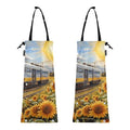 ALAZA Hanging Car Trash Bags Garbage Bag Trash Can for Back Seat Small Sunflower Train Washable Storage Bag Retractable 2 Pack