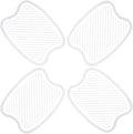 WORCAS 4Pcs Universal 3D Carbon Fiber Car Door Handle Paint Scratch Protector Sticker Auto Door Handle Cups Protective Pad(S)