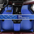 Custom Fit Car Floor Mats for Most Cars, SUVs, Trucks - Waterproof PU Leather All-Weather Floor Liners - Durable Anti-Slip Interior Car Accessories to Protect Vehicle Floors (Blue)