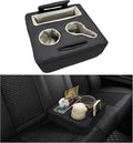 Kewucn Car Back Seat Organizer, Leather Sofa Cup Tray, Waterproof Pillow to Store Drink Snack Phone, Universal Auto Cup Holder for Car, RV, Sofa, Bed (Black)