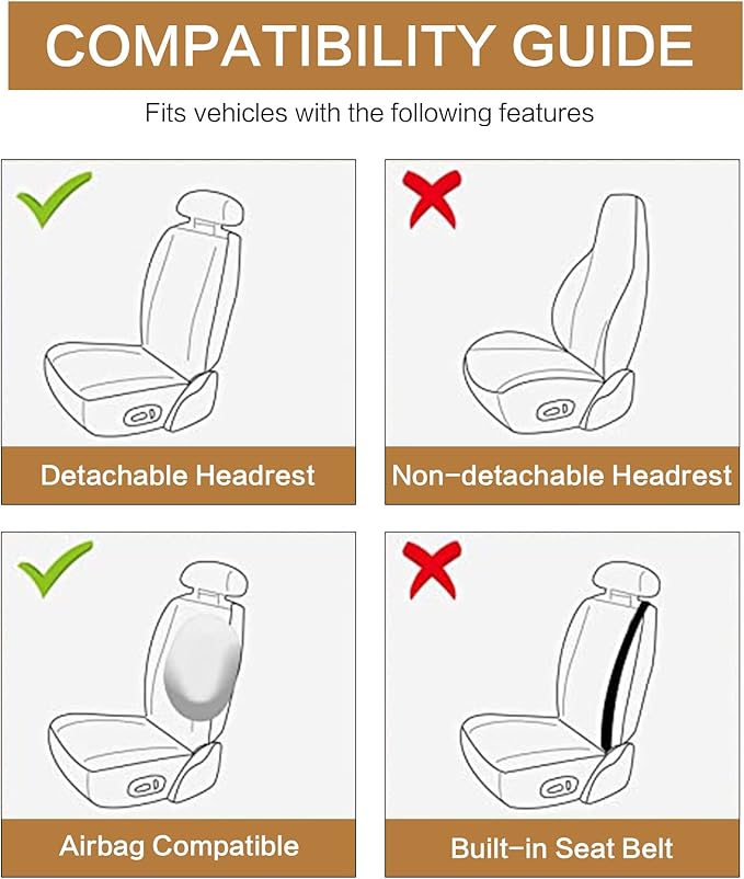 HAIYAOTIMES Baja Saddle Blanket Car Seat Covers Front Set with Seat Belt Pads, Washable Breathable Seat Covers for Cars, Universal Fit Interior Covers for Most Sedan Truck SUV, Airbag Compatible, Red