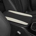 Hovom Car Center Console Cover, 12.72"×7.15" Leather Armrest Cover for Cars, Stylish Auto Armrest Cushion Pad, Anti-Scratch Vehicle Arm Rest Protector, Universal Interior Car Accessories (White)