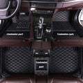 MELKEN Custom Fit Leather Car Floor Mats for 95% of Cars Full Coverage Floor Liners Car Mats (Black)