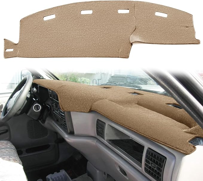 Yiz Dashboard Cover Dash Cover Mat Pad Custom Fit for Dodge Ram 1500 2500 3500 1994 1995 1996 1997 Pickup Truck (94-97Beige) J23