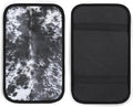 Black and White Cowhide Print Car Center Console Cushion Pad,Waterproof Armrest Seat Box Cover Protector,Comfortable Car Decor Accessories Fit for Most Cars, Vehicles, SUVs
