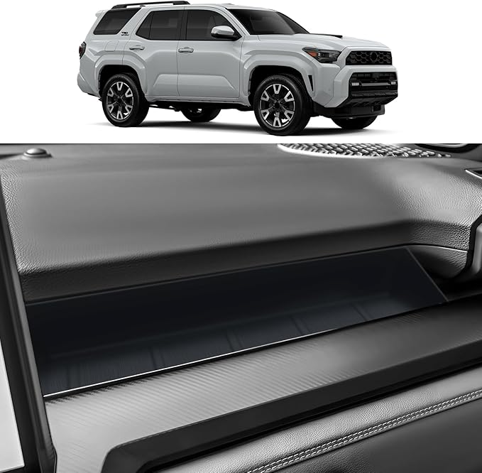 Co-Pilot Silicone Storage Box for 2024 2025 2026 Toyota 4Runner & Tacoma Dashboard Tray Dashboard Organizer Interior Modification Accessories (Dashboard Tray Silica Gel Pad)