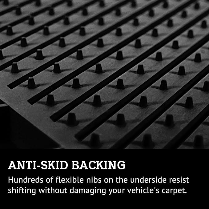 PantsSaver New Generation Car Mats – All-Weather, Heavy Duty, Waterproof, Anti-Slip Rubber Floor Liners for Cars, Trucks, SUVs, Minivans & More 4 Piece Set, Gray
