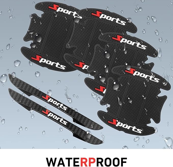 8PCS Car Door Protectors, Sports Auto Door Handle Scratch Protector, Self-Adhesive Anti-Scratch Car Doors Cup Scratchs Protector Handle Bowl Sticker, Universal for Most Cars SUVs Trucks
