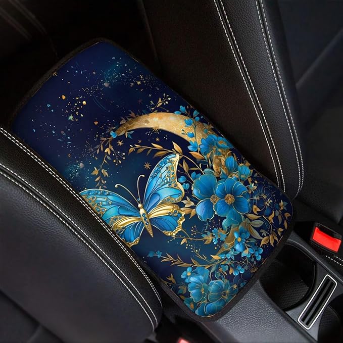 Biyejit Car Center Console Armrest Cushion Cover Pad Car Interior Decor Accessories Universal Fit for Sedan, Truck, SUV