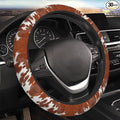 Brown Cow Print Auto Car Steering Wheel Cover Universal 15 Inch Neoprene Interior Decor Protection Accessories