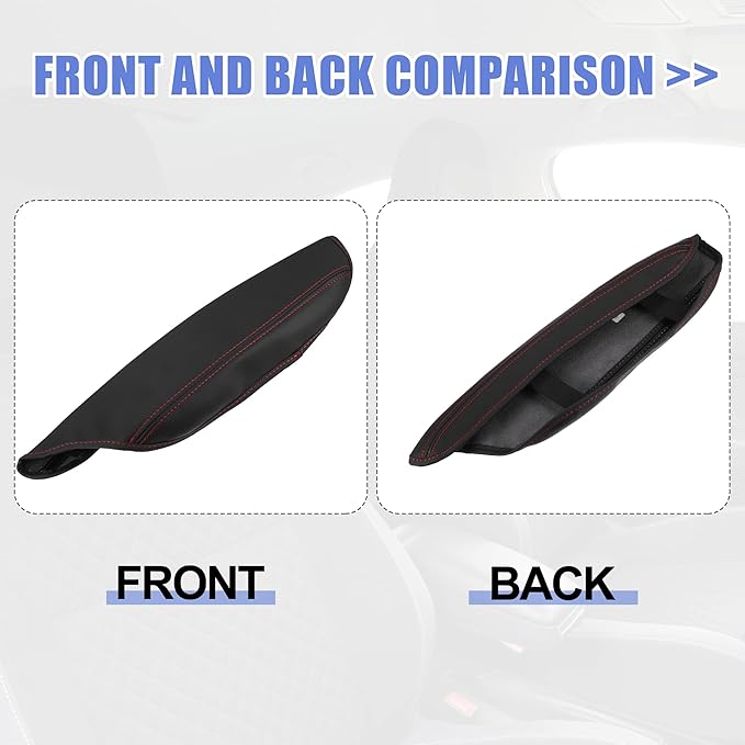 X AUTOHAUX Car Center Console Armrest Cover for Toyota CH-R 2017-2021 Faux Leather Interior Arm Rest Cover Elbow Cushion Pad Black