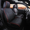 GOLYWIN Car Seat Covers Full Set for Toyota Tacoma Double & Crew Cab 2023 2022 2021 2020 2019 2018 2017 2016 Tacoma Interior Accessories Premium Faux Leather Breathable Waterproof (Black+Red Line)