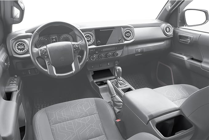 bgucar Interior Silicone Liner Insert Custom Fit for Tacoma 2016-2023, Silicone Organizer Tray for Tacoma Gen 3rd Crew Cab only - Fully Covered - for Tacoma Accessories